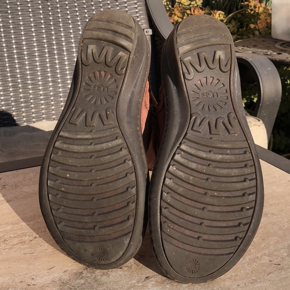 UGG Cognac Suede Kimbra Two-Button Zip Entry Boots 9 EUC - Picture 4 of 14